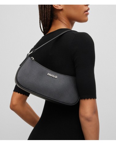 Sac hobo HUGO en similicuir avec lettres logo HUGO - 3