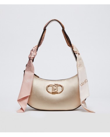 Sac porté épaule doré LIUJO à plaque logo LIU JO - 1