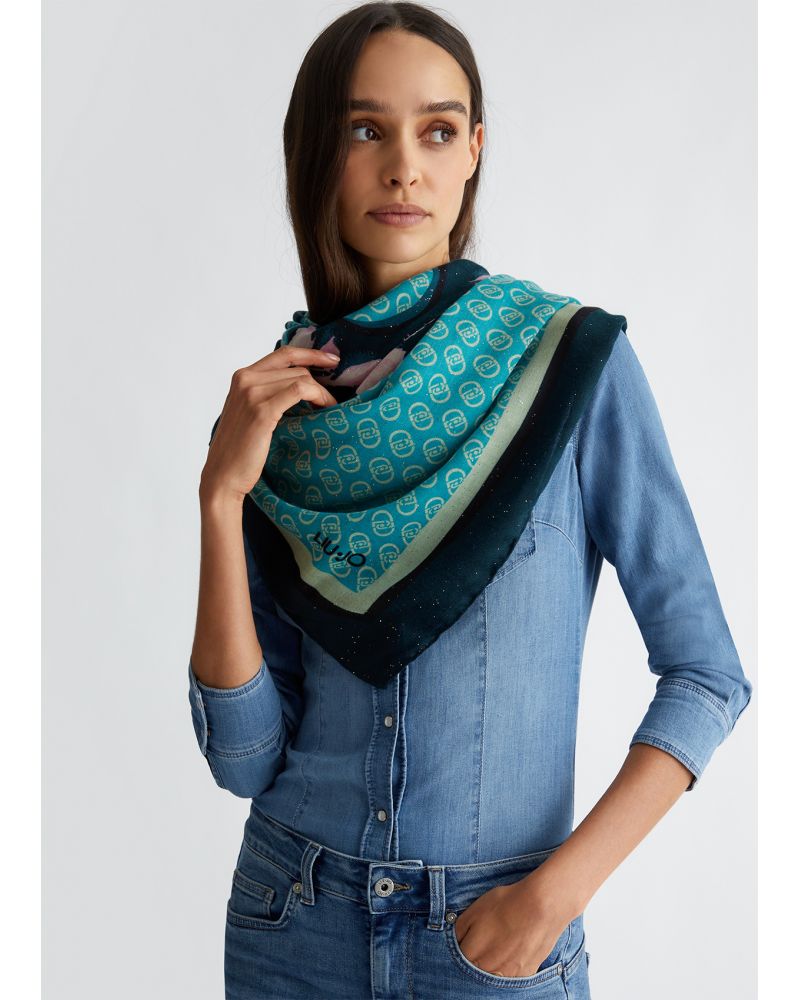 Foulard LIU JO à imprimé florale et logo LIU JO - 7