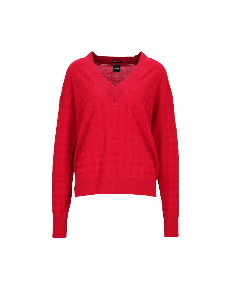 Pull BOSS Faminta en laine col V BOSS - 7