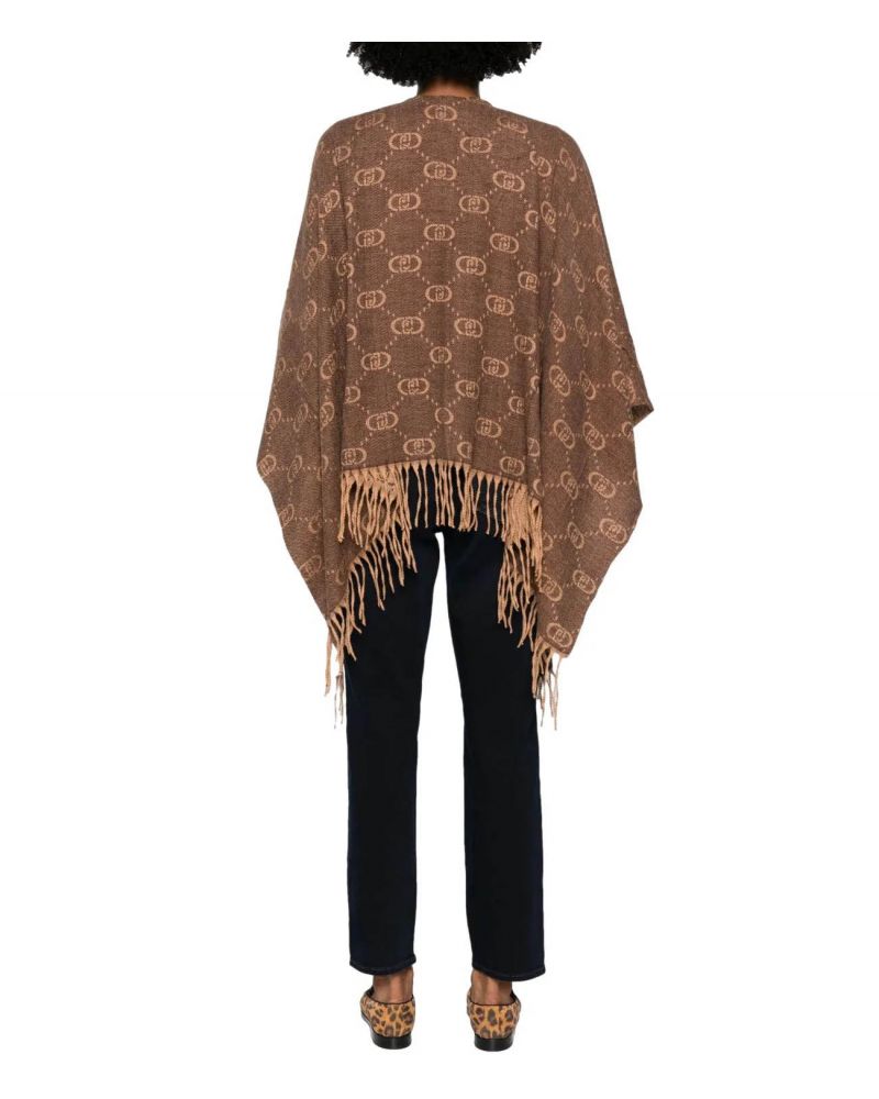 Poncho LIU JO en jacquard Logo all-over LIU JO - 2