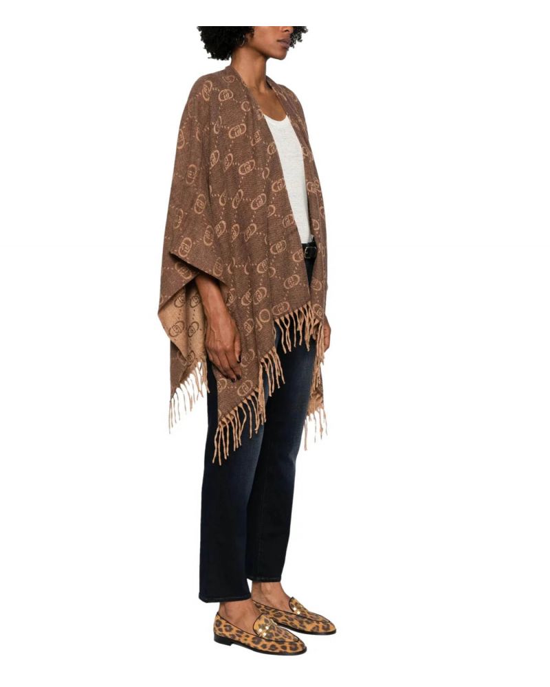 Poncho LIU JO en jacquard Logo all-over LIU JO - 3