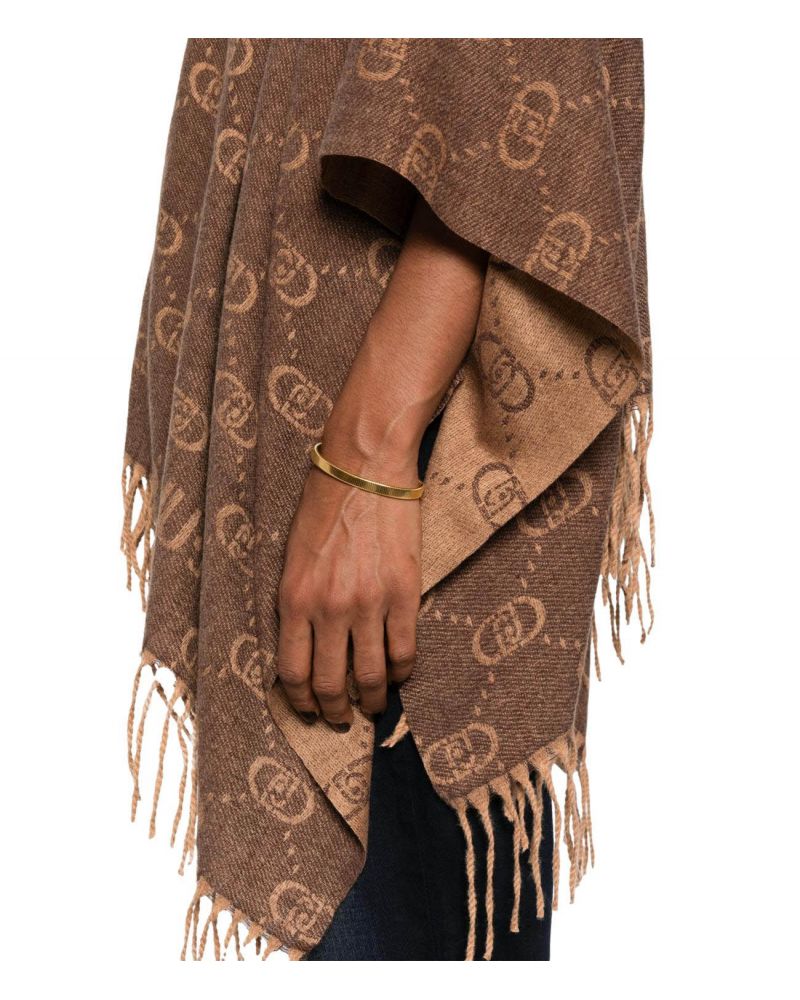 Poncho LIU JO en jacquard Logo all-over LIU JO - 4