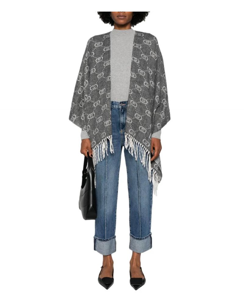 Poncho LIU JO en jacquard Logo all-over LIU JO - 6