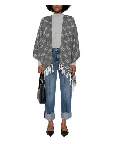 Poncho LIU JO en jacquard Logo all-over LIU JO - 6