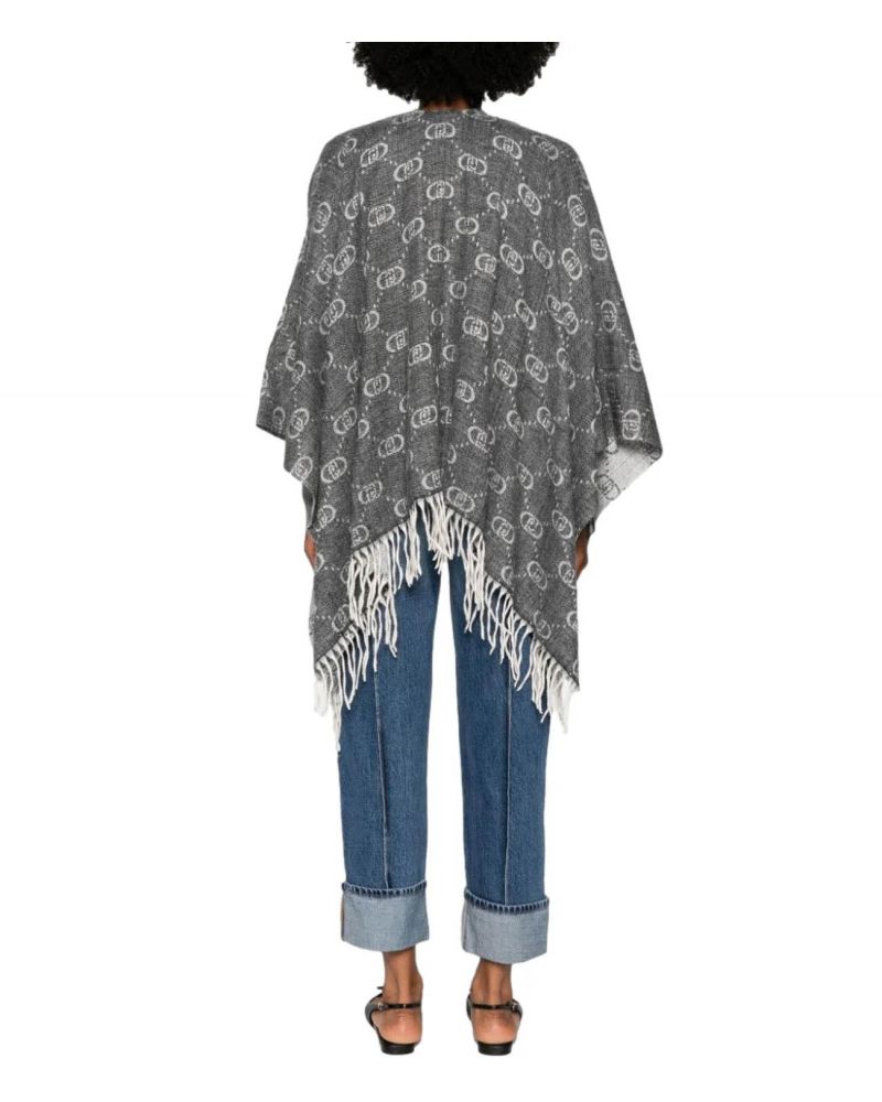 Poncho LIU JO en jacquard Logo all-over LIU JO - 7