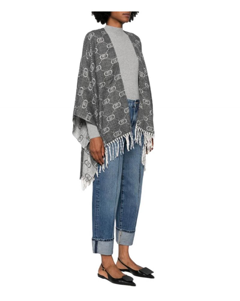 Poncho LIU JO en jacquard Logo all-over LIU JO - 8
