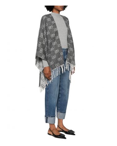 Poncho LIU JO en jacquard Logo all-over LIU JO - 8