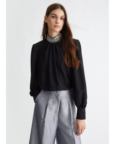 Blouse LIU JO en georgette avec strass LIU JO - 1