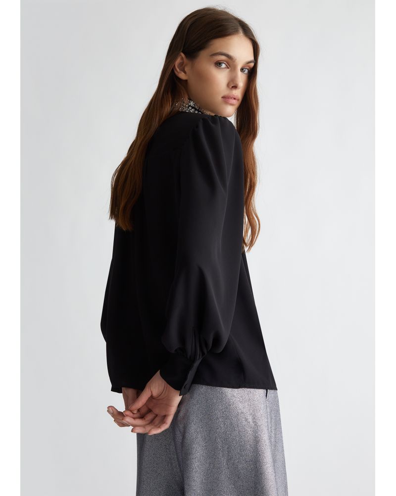 Blouse LIU JO en georgette avec strass LIU JO - 2
