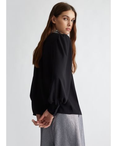 Blouse LIU JO en georgette avec strass LIU JO - 2