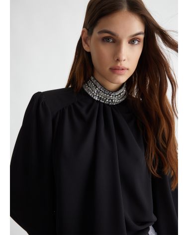 Blouse LIU JO en georgette avec strass LIU JO - 3