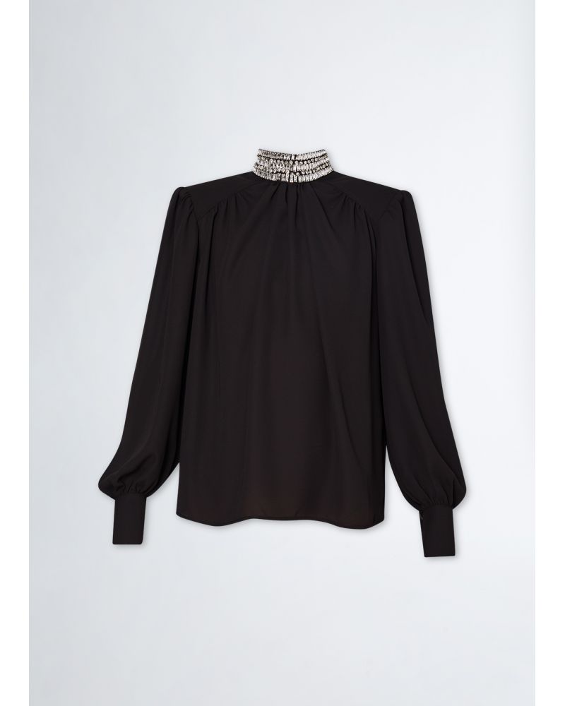 Blouse LIU JO en georgette avec strass LIU JO - 7