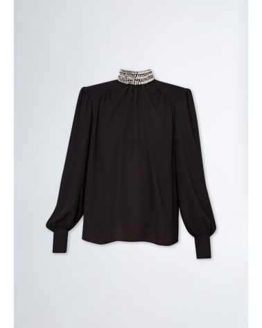Blouse LIU JO en georgette avec strass LIU JO - 7