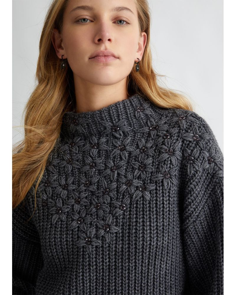Pull LIU JO en laine avec broderie LIU JO - 3