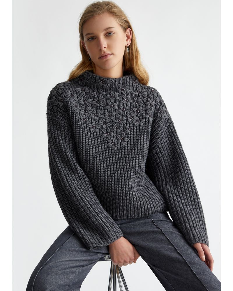 Pull LIU JO en laine avec broderie LIU JO - 4