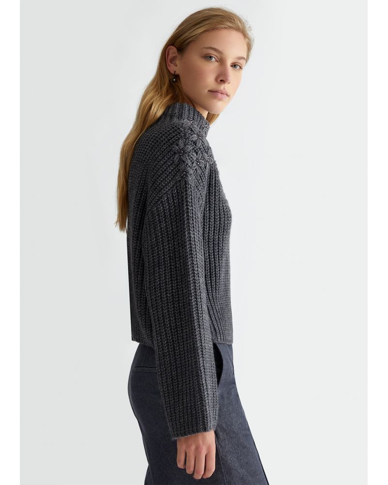 Pull LIU JO en laine avec broderie LIU JO - 5