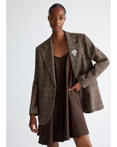 Blazer LIU JO à carreaux avec broché ornée de pierres LIU JO - 1