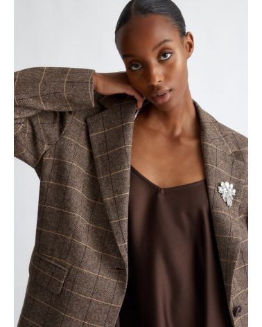 Blazer LIU JO à carreaux avec broché ornée de pierres LIU JO - 3