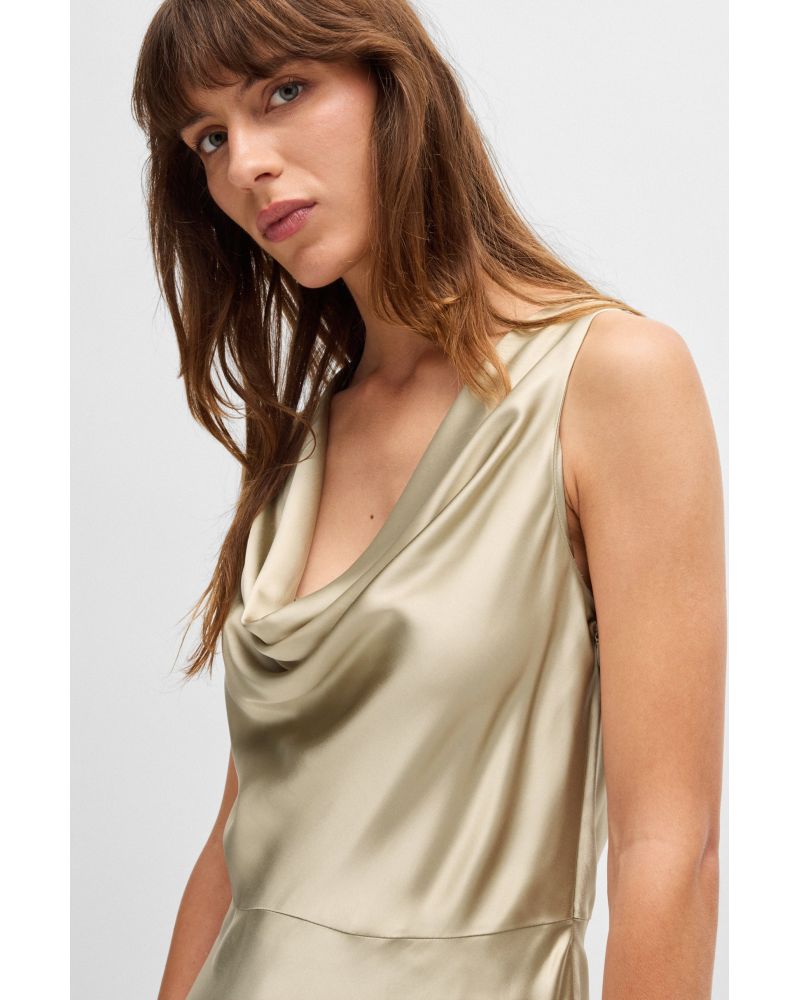 Robe en satin BOSS Dawida col bénitier BOSS - 4