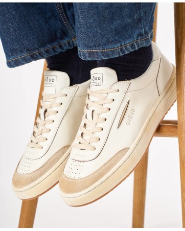 Basket GHOUD LIDO_BR  LEAT/SUEDE WHT/TAUPE GHOUD - 2