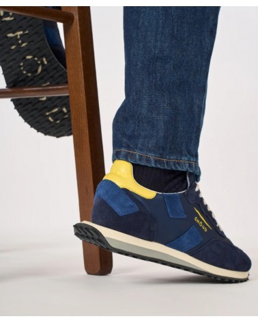 Basket GHOUD RUSH_C  NYLON/SUEDE BLUE/YELLOW GHOUD - 3