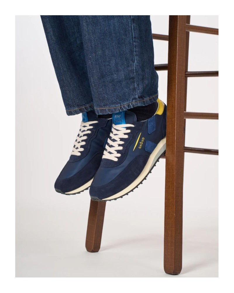 Basket GHOUD RUSH_C  NYLON/SUEDE BLUE/YELLOW GHOUD - 5
