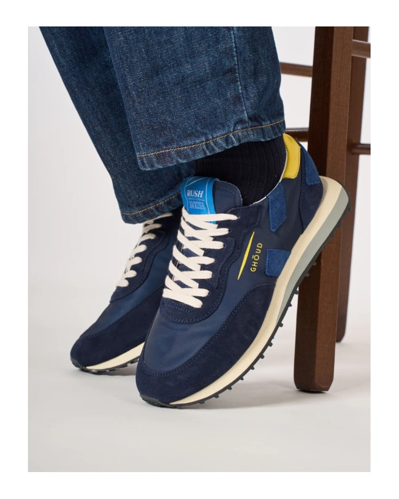Basket GHOUD RUSH_C  NYLON/SUEDE BLUE/YELLOW GHOUD - 2