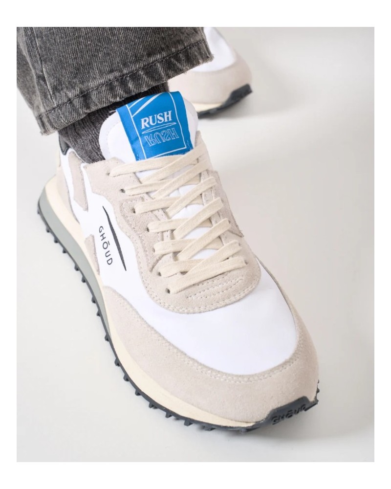 Basket GHOUD RUSH_C  NYLON/SUEDE WHT/BLK GHOUD - 4