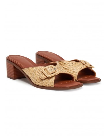 Mules à talon BOSS Charlize_Mule en raphia avec finitions cuir BOSS - 2