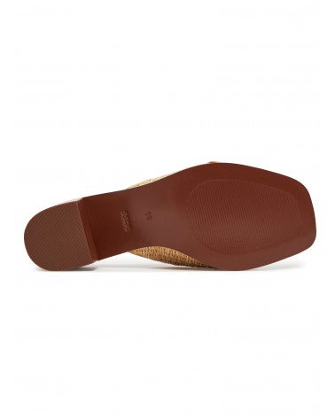 Mules à talon BOSS Charlize_Mule en raphia avec finitions cuir BOSS - 5