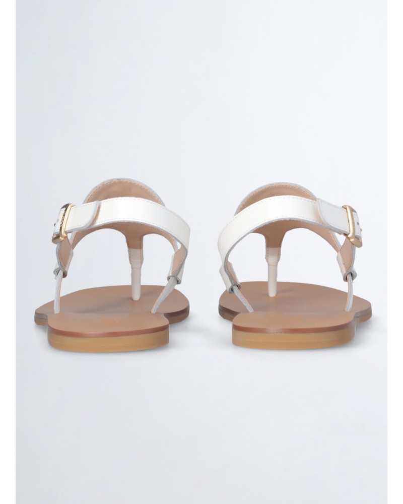 Sandales à entredoigt LIU JO Saba 12 en cuir avec monogramme métal LIU JO - 13