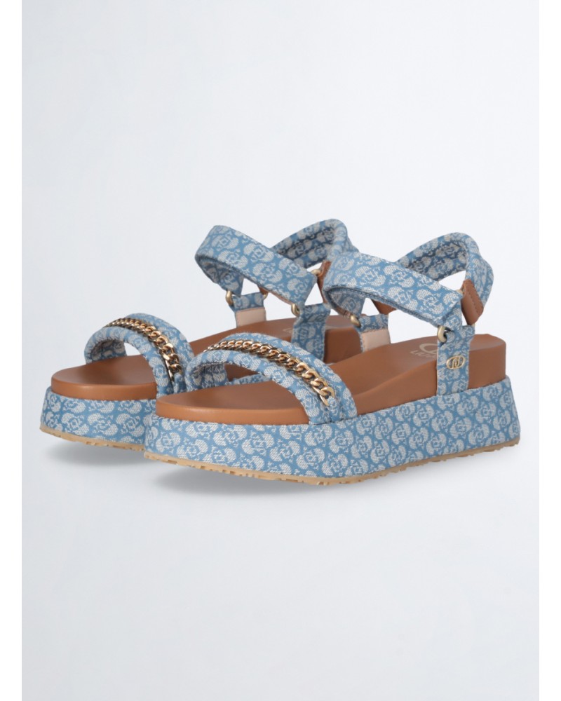 Sandales à plateforme LIU JO Frida 36 en denim monogrammé LIU JO - 7