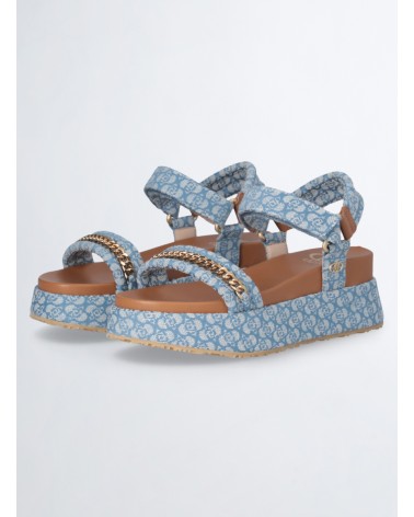Sandales à plateforme LIU JO Frida 36 en denim monogrammé LIU JO - 7