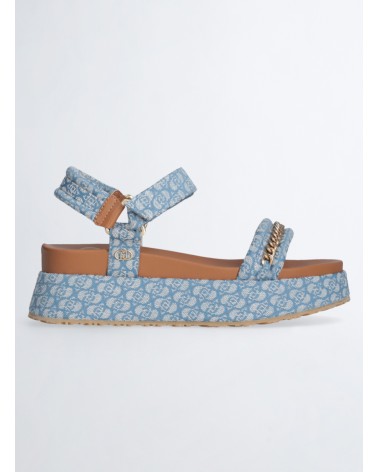 Sandales à plateforme LIU JO Frida 36 en denim monogrammé LIU JO - 8