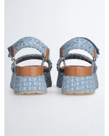 Sandales à plateforme LIU JO Frida 36 en denim monogrammé LIU JO - 13