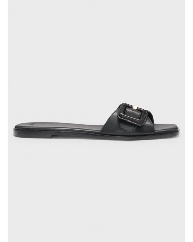 Mules plat en cuir BOSS Charlize_Slid avec boucle logotée BOSS - 4