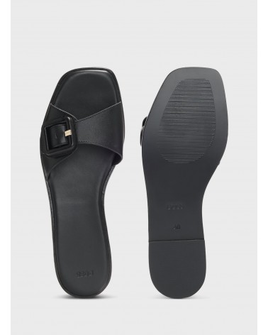 Mules plat en cuir BOSS Charlize_Slid avec boucle logotée BOSS - 5