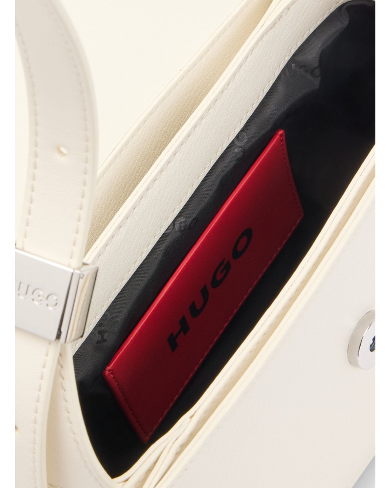Sac porté épaule HUGO Mel 2.0 Shoulderbag flap avec garniture logotée HUGO - 5