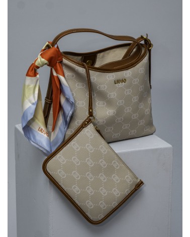 Sac porté épaule LIU JO avec logo et foulard LIU JO - 3