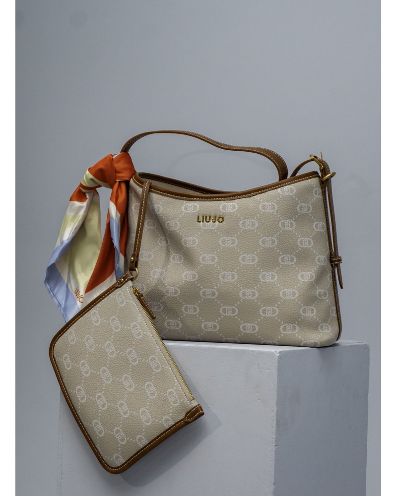 Sac porté épaule LIU JO avec logo et foulard LIU JO - 5