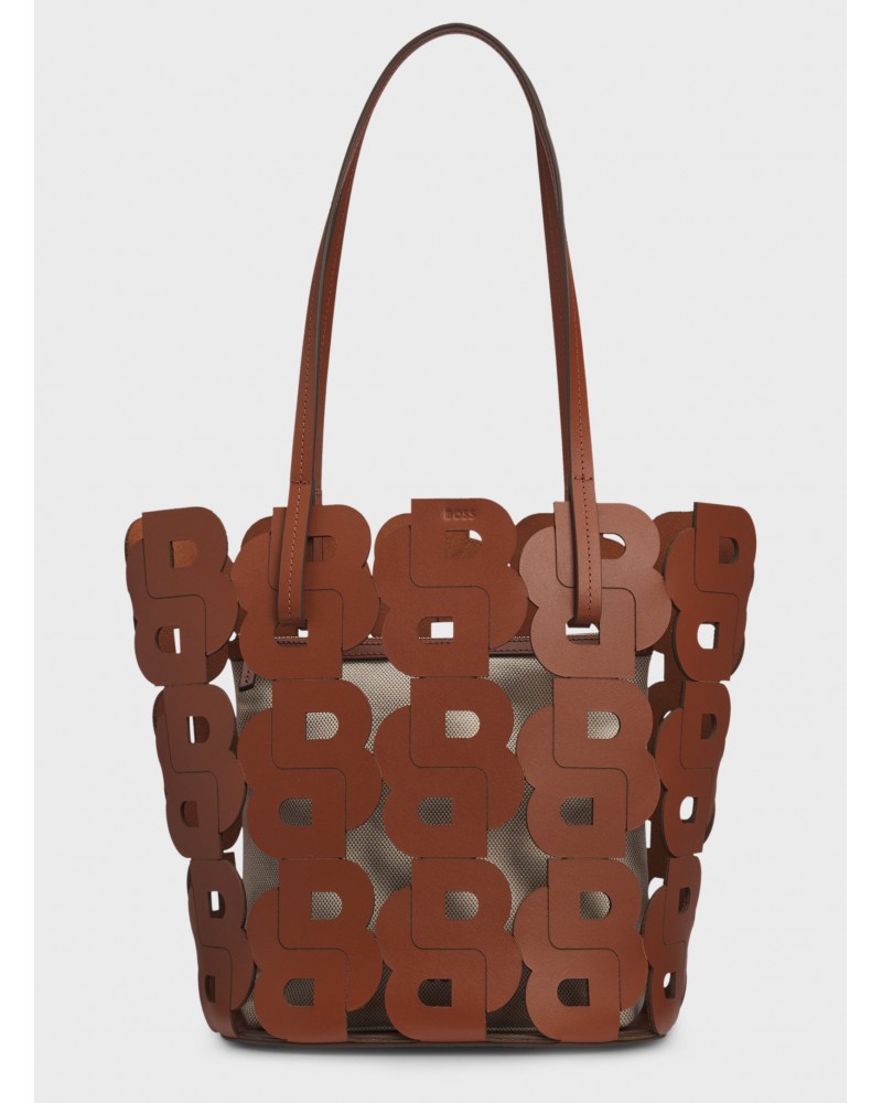 Cabas en cuir BOSS Lindah Tote à monogramme double B BOSS - 1