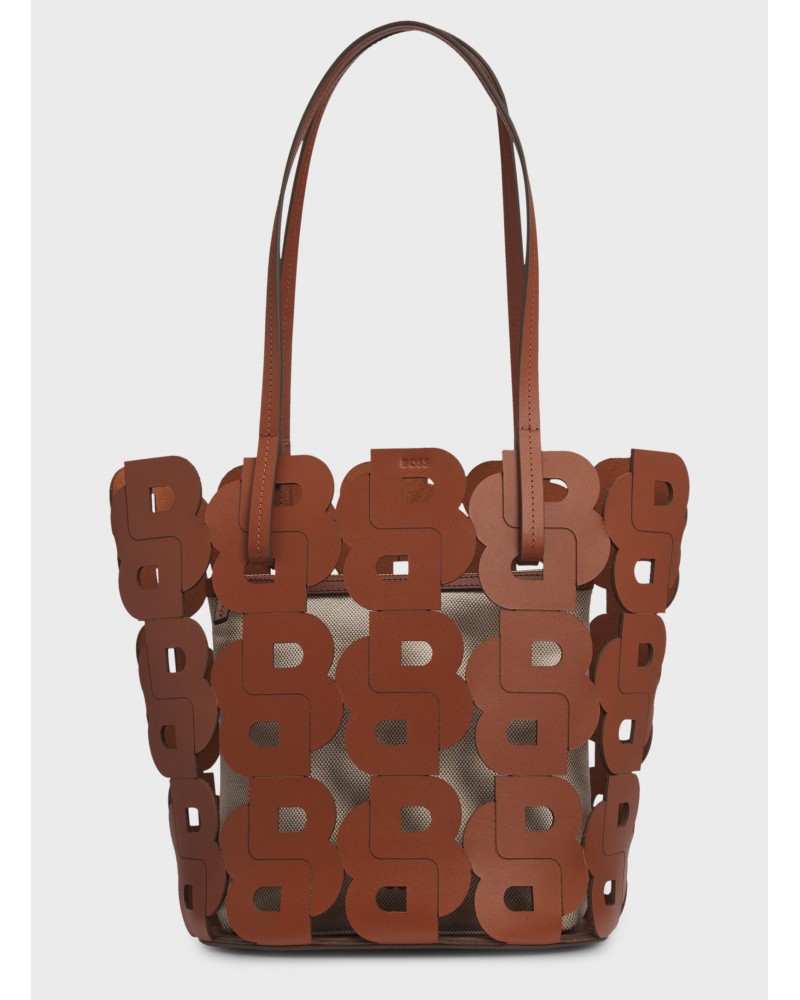 Cabas en cuir BOSS Lindah Tote à monogramme double B BOSS - 2