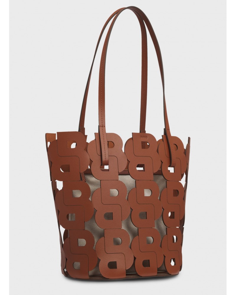 Cabas en cuir BOSS Lindah Tote à monogramme double B BOSS - 3