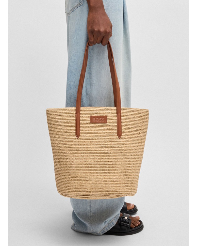 Cabas en raphia BOSS Palmah Tote avec pochette amovible BOSS - 5