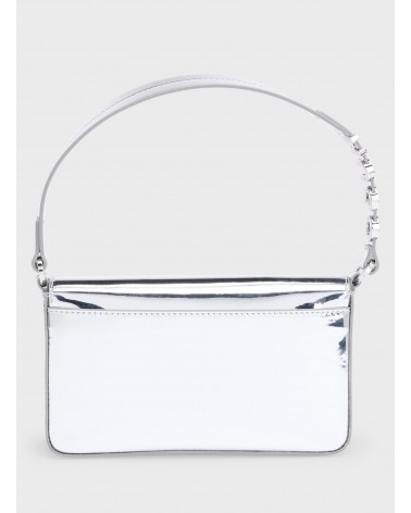 Pochette avec poignée logotée HUGO Mel Clutch argentée brillante HUGO - 1