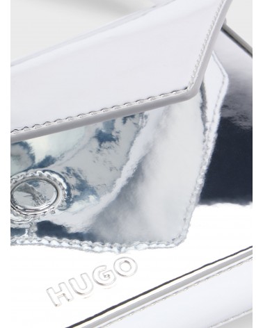 Pochette avec poignée logotée HUGO Mel Clutch argentée brillante HUGO - 6