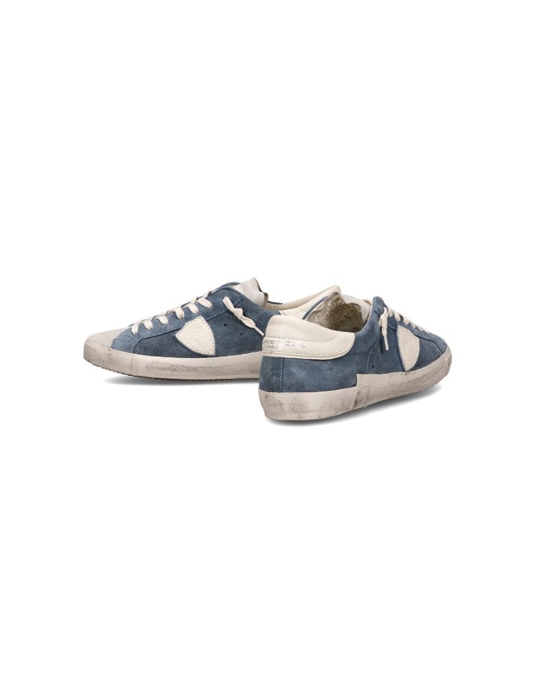 Basket Philippe Model Prsx Homme, Bleu Ciel et Blanc Philippe Model - 2