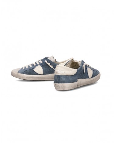 Basket Philippe Model Prsx Homme, Bleu Ciel et Blanc Philippe Model - 2