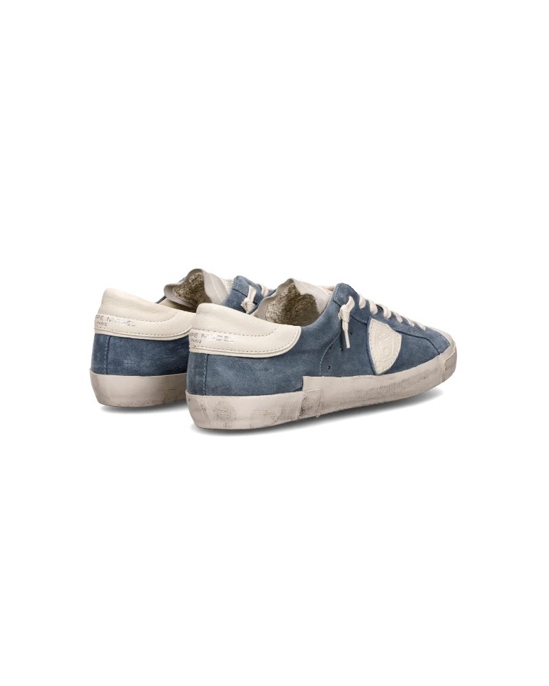 Basket Philippe Model Prsx Homme, Bleu Ciel et Blanc Philippe Model - 4